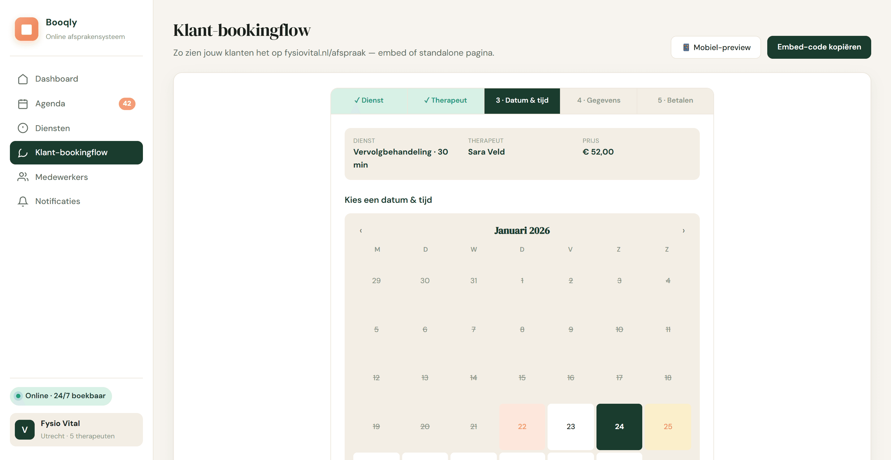 Online Afsprakensysteem, screenshot 4
