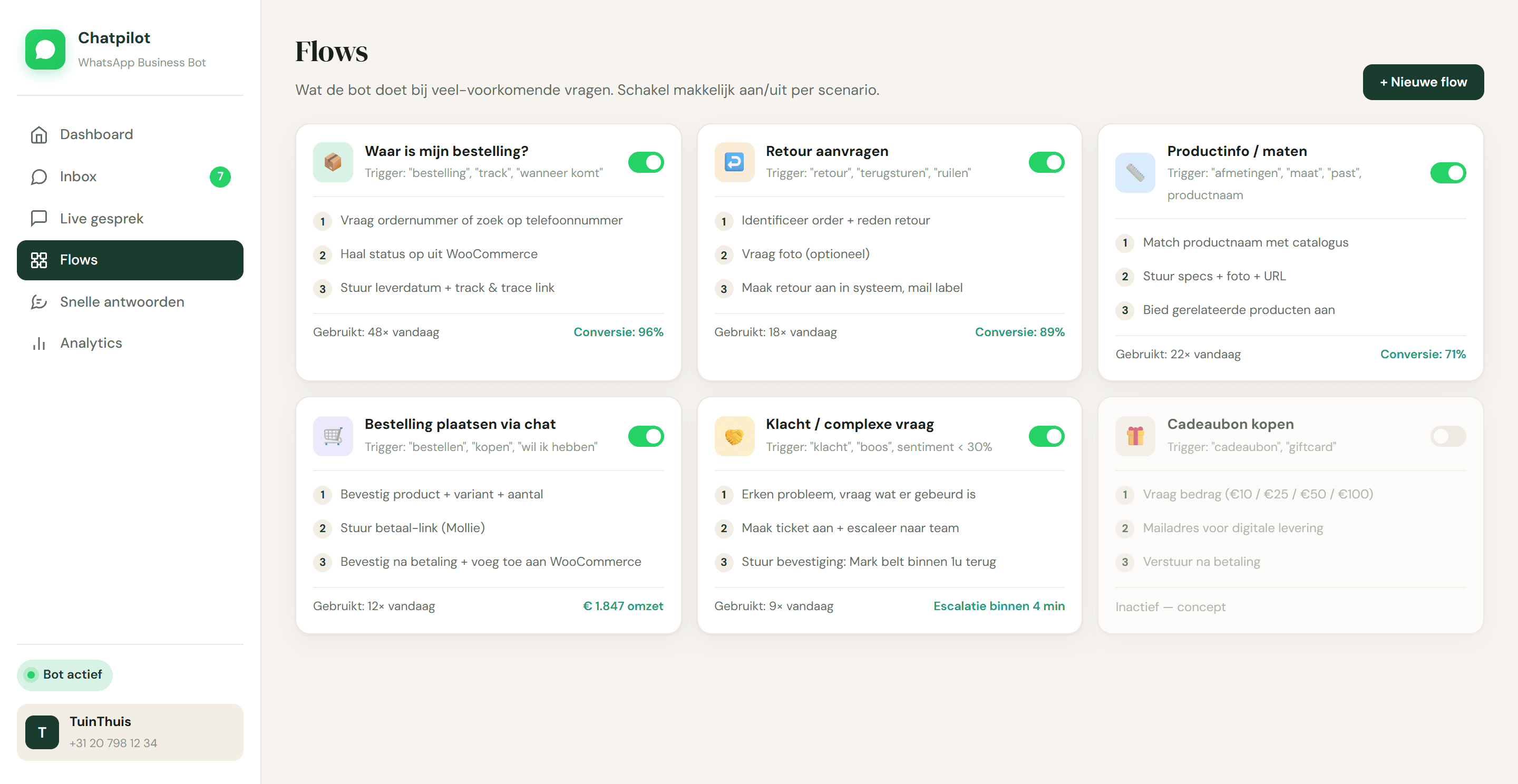 WhatsApp Business Chatbot, screenshot 4