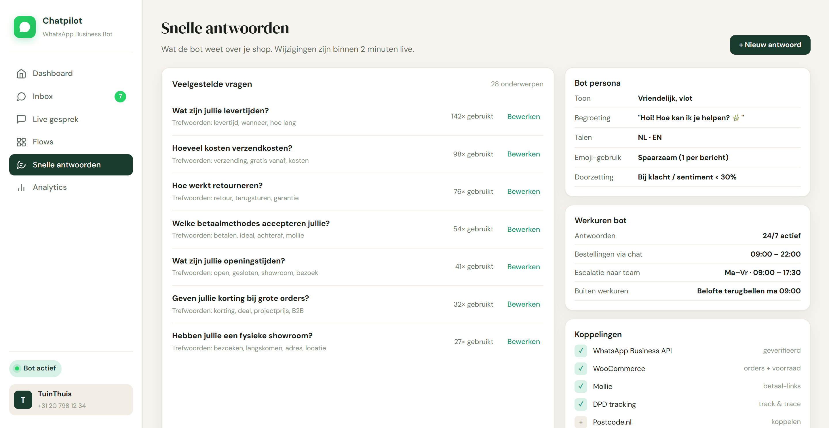 WhatsApp Business Chatbot, screenshot 5