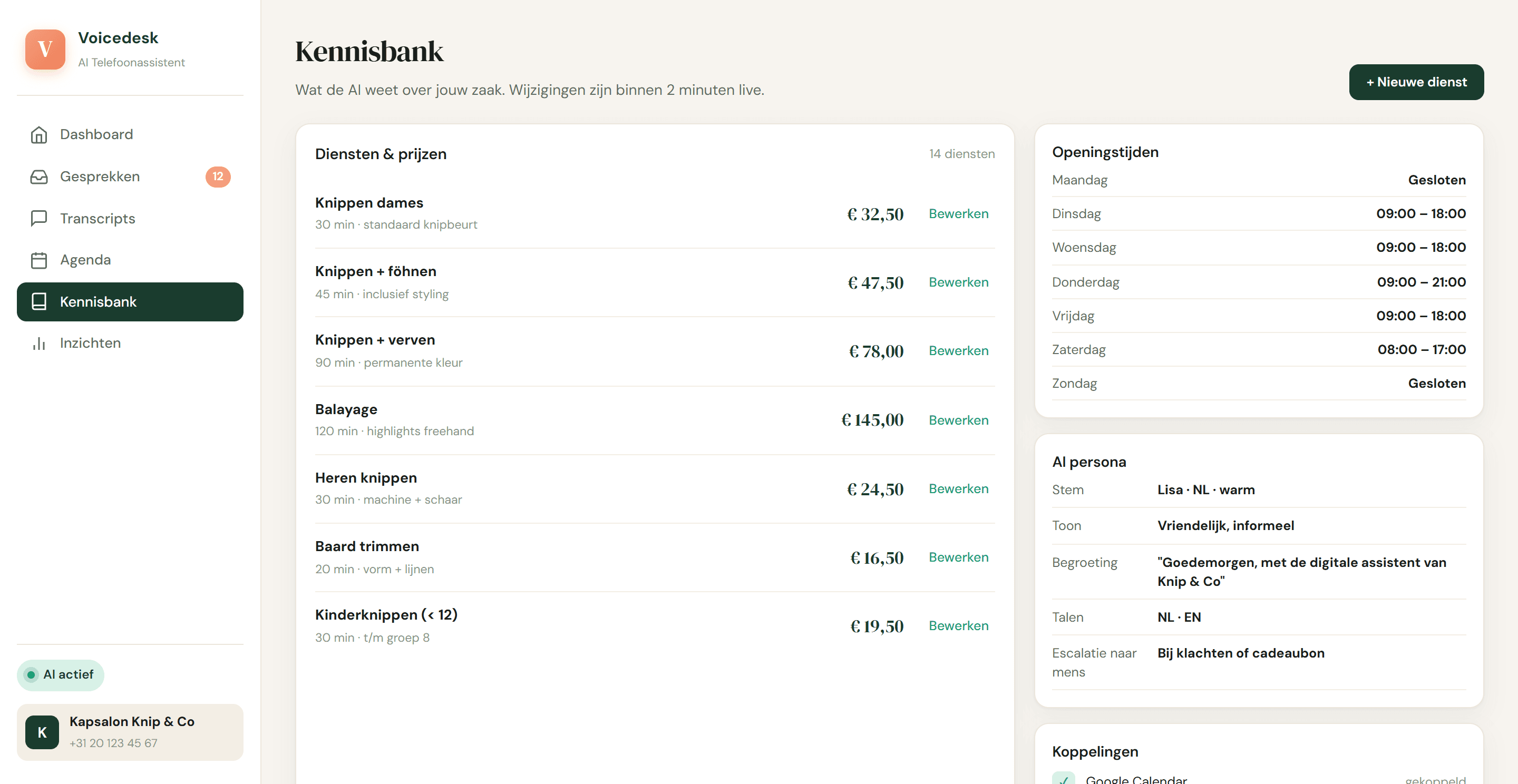 AI Telefoonassistent, screenshot 5