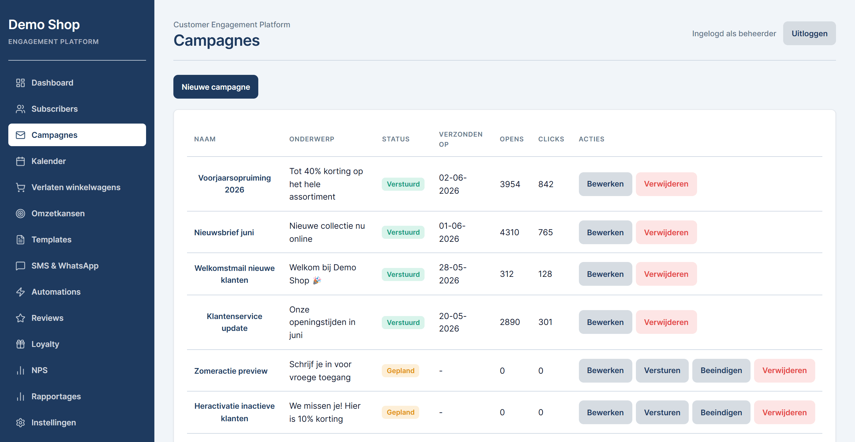Customer Engagement Platform, screenshot 2