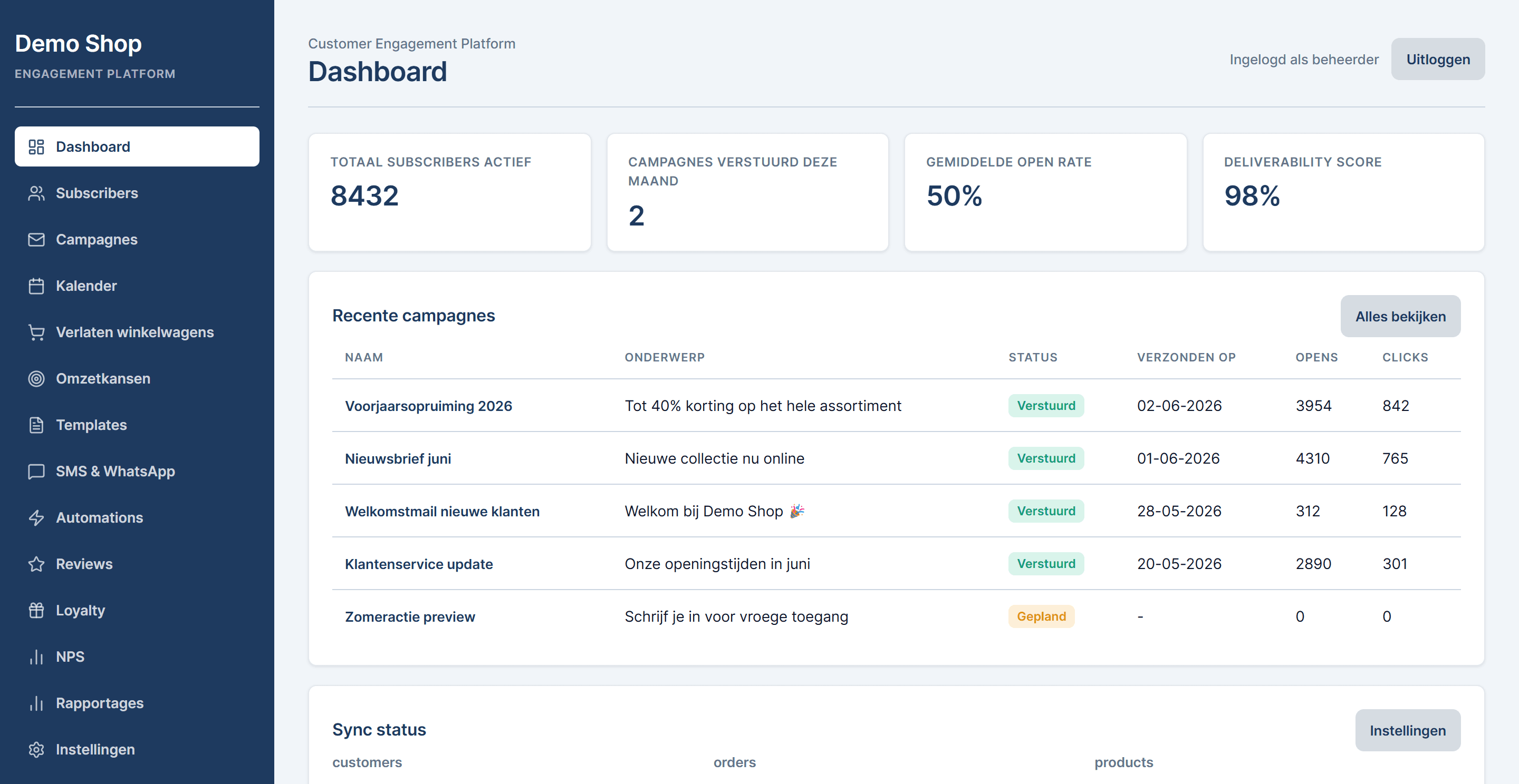 Customer Engagement Platform, screenshot 3