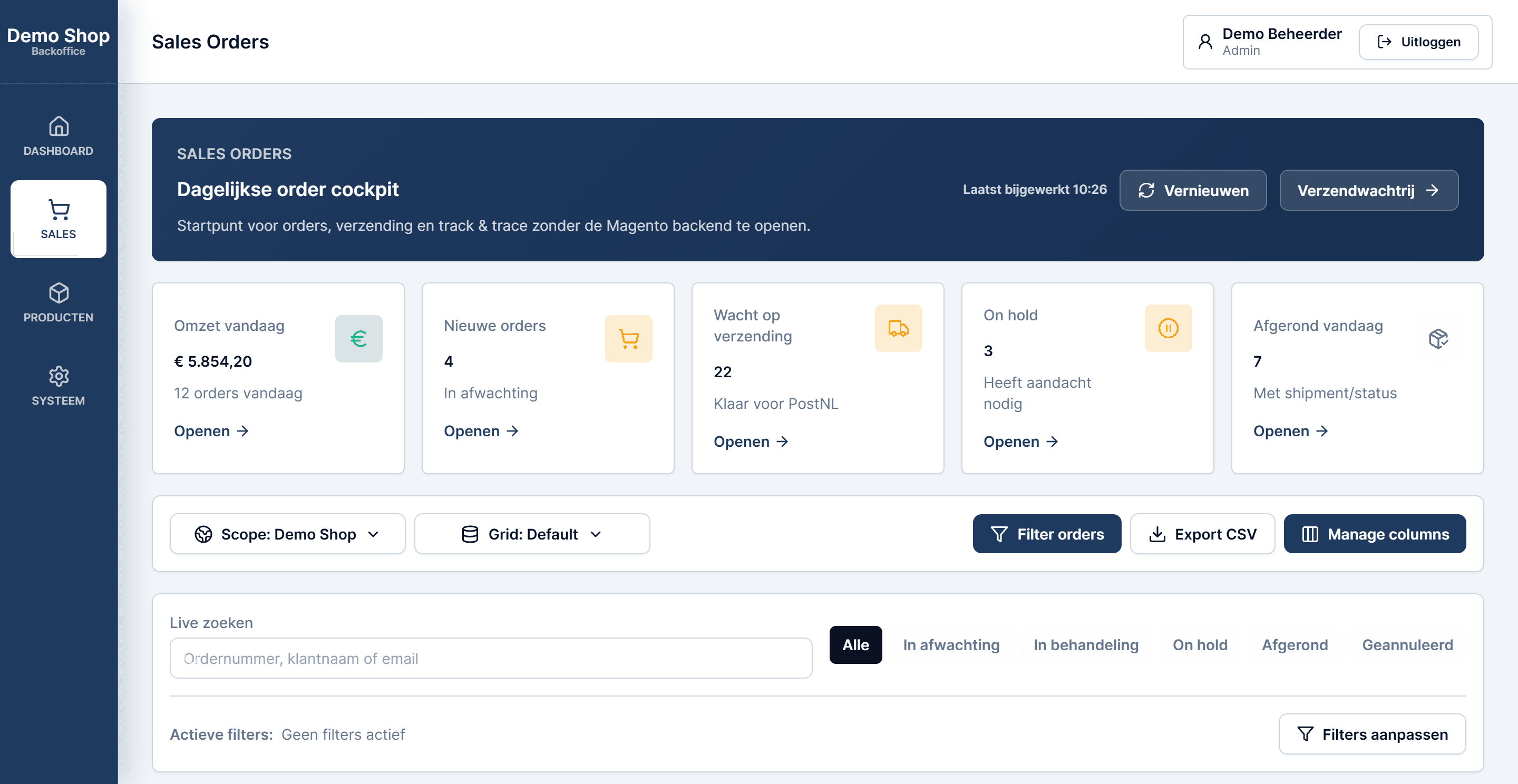 Product Manager System, screenshot 2